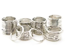 LOT OF 1000 SPLIT RINGS SILVER KEY CHAIN 24mm 1" DIAMETER KEY RINGS HEAVY DUTY
