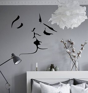 WD Wandtattoo GESICHT LIEBE KUSS Bilder Wandsticker Schlafzimmer ... WD Wandtattoo GESICHT LIEBE KUSS Bilder Wandsticker Schlafzimmer ...