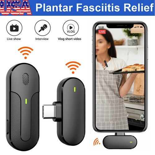 Wireless Lavalier Microphone Mini Audio Video Recording Mic Fits iPhone ** - Picture 2 of 5