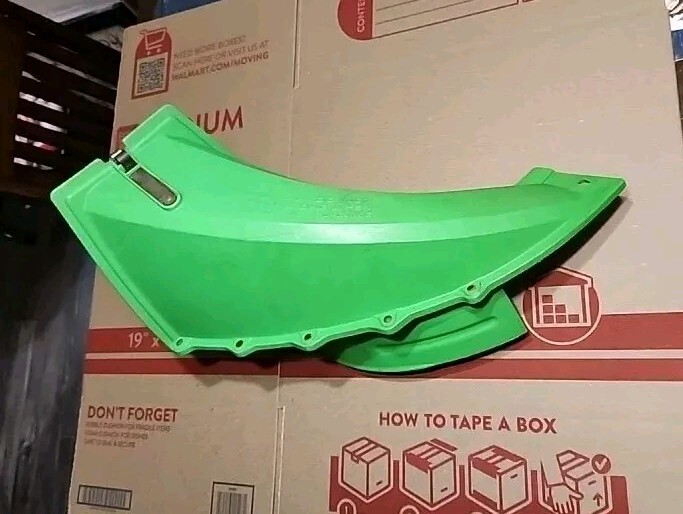 Vintage LAWN BOY Mower Chute Grass Catcher Side Discharge Attachment Green Nice