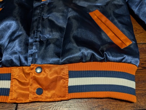 Headgear Classics Men's Roy Hobbs Knights Blue Satin Bomber Baseball Jacket - S - Picture 12 of 20