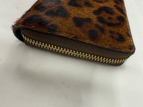PATRICIA NASH LAURIA LEOPARD COW HAIR LEATHER WALLET WITH RIFD NWTS RARE - Picture 3 of 6