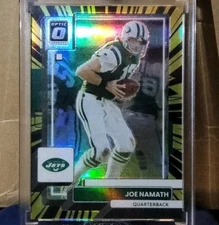 2022-23 Optic - Joe Namath - Electricity Prizm SSP /65 - New York Jets SP #156
