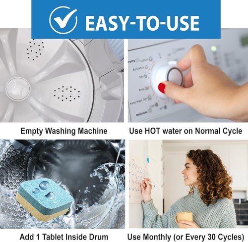 Washing Machine Cleaner, 12 Supply is Formulated with Enzyme, Deep Cleans an... - Picture 7 of 9