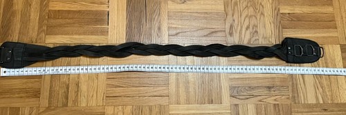 Gürtel anthrazit geflochten Leder Designer NÜ Größe S M - Bild 5 von 6