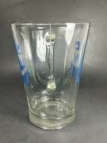 Jarra Miller Lite Draft Cerveza Vidrio Transparente Barra Vajilla de Bar Azul Pilsner Pesada - Imagen 5 de 8