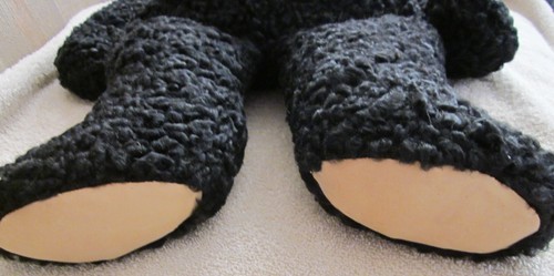 Seltene frühe Schaffell schwarze spitze Nase 22 Zoll Teddybär Holz Knopfaugen - super! - Bild 6 von 11