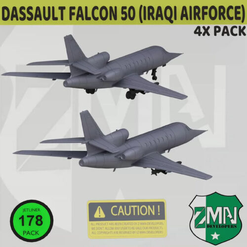 3D gedrucktes 1/200 Dassault Falcon 50 Geschäftsflugzeug, Irak unbemaltes Modell - Bild 6 von 8