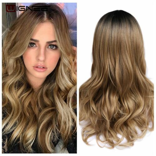 Pelucas largas sintéticas resistentes al calor para mujer pelucas de cabello natural ondulado sin pegamento - Imagen 15 de 37