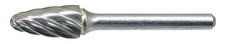 Drillco 7FAL132, Tungsten Carbide Aluminum Cut Bur, Tree Radius End, 1/4" Sha...