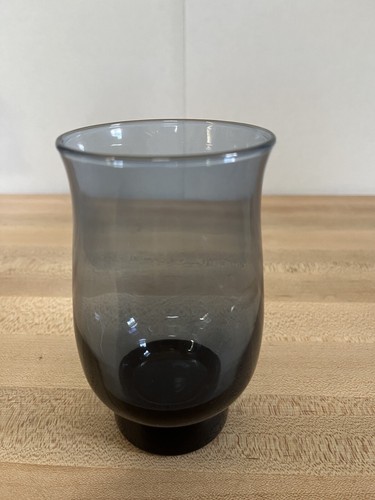 Vintage Libbey Tulpe dunkelblau Glas 12 Unzen flacher Becher. 1 Glas - Bild 2 von 7