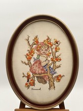 Paragon Needlecraft Cross Stitch Hummel Apple Tree Girl 10  x13" Frame Complete