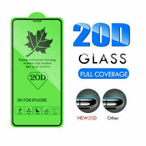 Screen Protector iPhone 6 7 8 Xr X 11 MAX 20D Curved FULL COVER TEMPERED GLASS - Picture 4 of 9