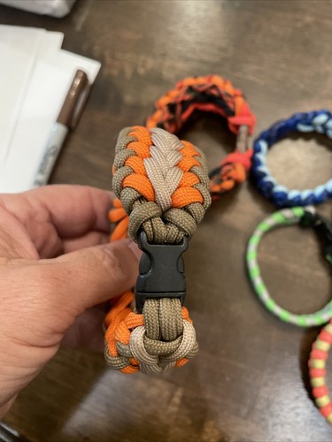 Handmade Power Cord Bracelets Craft Gift Survival Camping Friendship Lot Of 6 - Picture 16 of 24