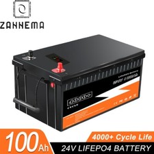 BATTERIA LIFEPO4 25,6V 24V 100Ah RICARICABILE PER ACCUMULO FOTOVOLTAICO BARCA 