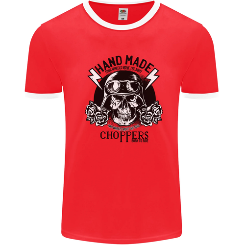 Hecho a Mano Helicópteros Motero Moto Bicicleta Hombre Ringer Camiseta - Imagen 23 de 50