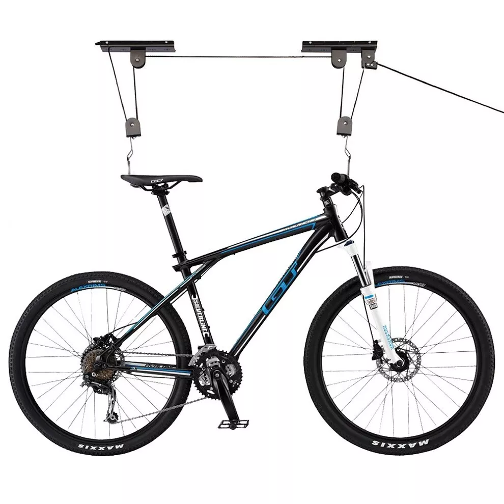 Hang bike best sale from ceiling pulley