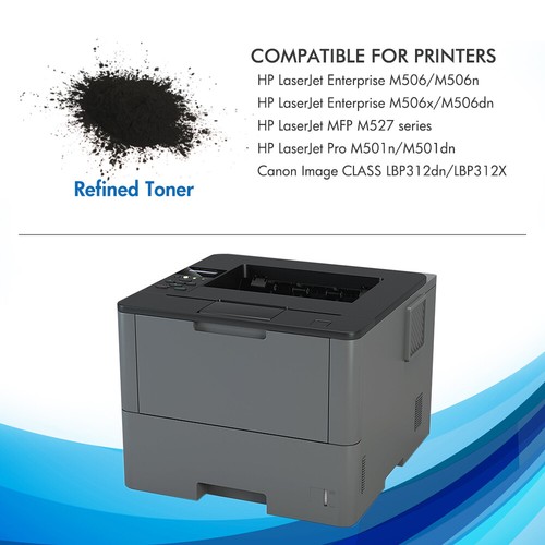 1PK Black CF287A Toner Compatible for HP 87A Laserjet Enterprise M506 MFP M527 - Picture 3 of 7