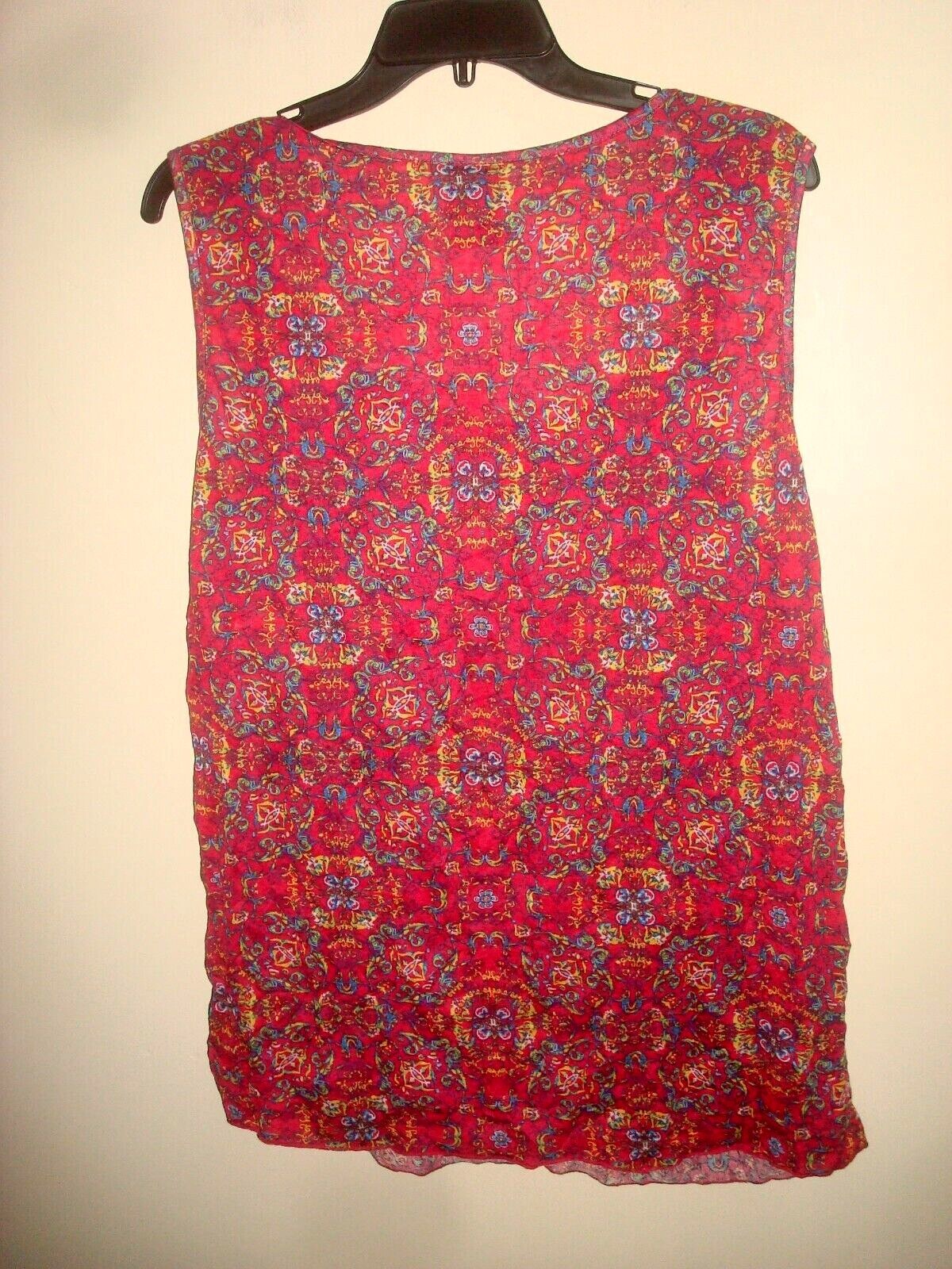Ladies Top Ruffle Top Red Floral Size XL ( 16-18) Sleeveless | eBay