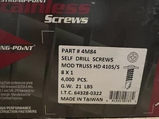 #8 x 1" PHILLIPS MODIFIED TRUSS HEAD 410SS S/D SCREWS 4,000ct | 4M84