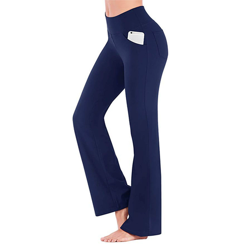 Womens Flare Yoga Pants Crossover Flare Leggings Workout Casual Bootcut Trousers - Picture 11 of 11