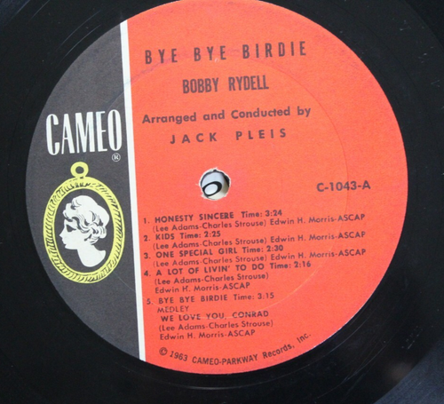 Bye Bye Birdie -Bobby Rydell LP Vinyl Record [Cameo C1043(M)] - Picture 4 of 5