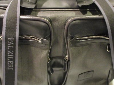 Pal Zileri Satchel-Style Bag, Multicompartment, Black/Gray Pal Zileri Satchel-Style Bag, Multicompartment, Black/Gray