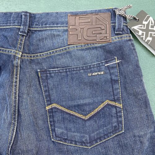 Y2K Deadstock Energie Peet Jeans Men’s W34 L34 Blue Denim Straight Leg Sixty - Picture 14 of 15