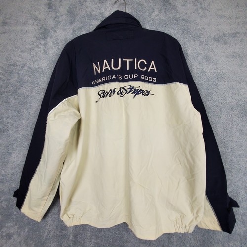 Chaqueta de Colección Nautica Estrellas y Rayas Talla Grande Azul Copa Américas Y2K Yates - Imagen 14 de 24