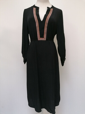 Neu Expresso Damen langarm Kleid schwarz Größe 36 412-1645