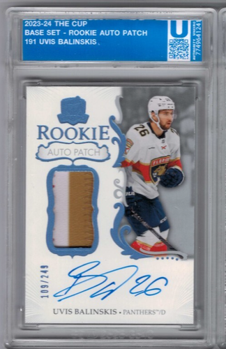 2023-24 The Cup Uvis Balinskis Rookie Patch Auto RC #'ed 109/249