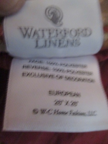 Ropa de cama WATERFORD ONE Euro Sham NUEVA en paquete abierto - Imagen 8 de 8