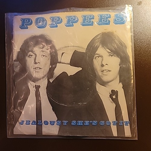 Jealousy/She's Got It von The Poppees (7" Vinyl, 1978, Bomp, P/S)