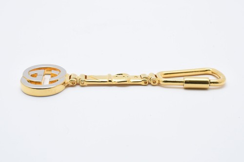 GUCCI alter ineinandergreifender Schlüsselanhänger Taschenanhänger Vintage Silber Gold Metall Gürtel - Bild 12 von 19