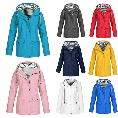 Womens Hooded Coat Wind Jacket Ladies Plus Size Forest Macs Hoodies Outwear - Picture 8 of 18
