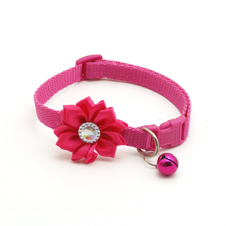 8Pcs Pet Cat Collar Bell Flower Adjustable Easy Wear Buckle Dog Collar Bells NEW - Picture 8 of 9
