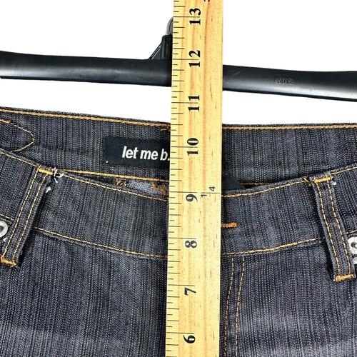 Vtg Y2K Bongo 11 Jeans Slit on Legs Stars on Back Denim Festival Boho (30.5x32) - Picture 12 of 14