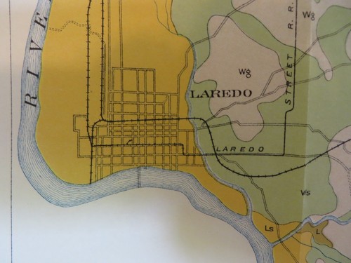 1906 Antique Map Laredo Texas Polo Blanco Ranch Espejo Ranch 13 X 24" #8550 - Picture 3 of 6