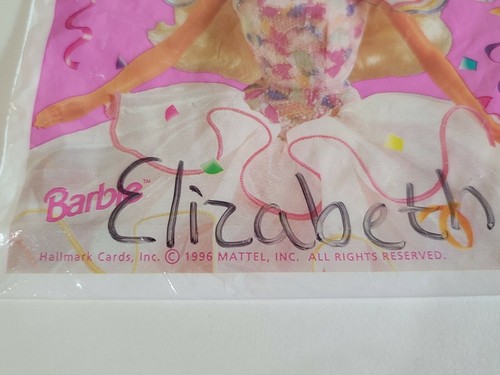 RARE Vintage Barbie Birthday Goodie Bag Plastic Bag Printed 90s Party 1994 EUC - Bild 4 von 5