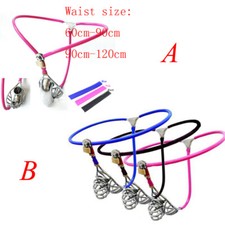 Male Summer Invisible Chastity Belt Device Pants Stainless Steel Hook Bird Cage