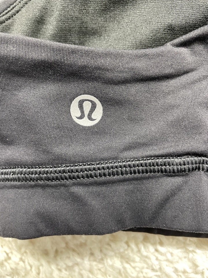 Lululemon Women’s Size 4 Black Sports Bra Sheer Back Great Condition eBay