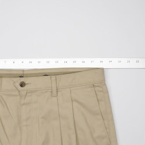 Pantalones de golf chinos informales plisados con puños DOCKERS caqui para hombre 36x32 - Imagen 6 de 9