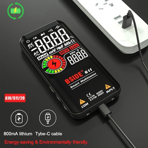 Multimetro intelligente BSIDE S/A Series 9999-Count - Ricarica USB, display EBTN da 3,5" - Foto 4 di 14