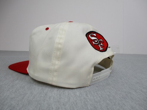 Vintage San Francisco 49ers Hat Cap Snapback NFL Football White Red Rare Perfect - Picture 7 of 16