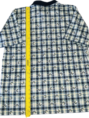 Savile Row Men's Short Sleeve Multicolor Geometrical Print Golf Shirt Size XL - Picture 4 of 6