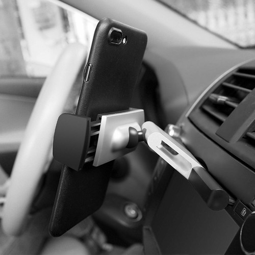 Supporto telefono slot CD universale pietra di fulmine per auto 360° supporto in alluminio per iPhone X - Foto 2 di 8