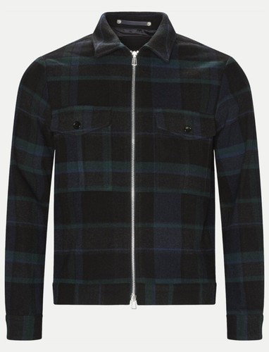 Paul Smith Tartan Check Wool Blend Fitted Bomber Jacket Green Size XL UK 44  - Bild 1 von 15