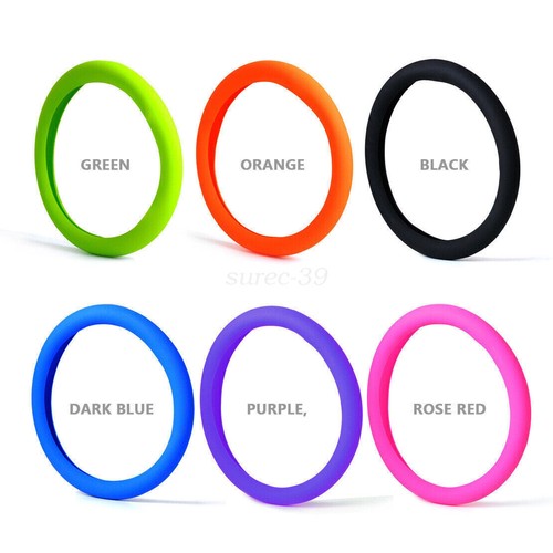 32-40CM Car Steering Wheel Cover Protector Universal Leather Texture Silicone - Picture 6 of 26