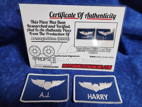 Armageddon Move Requisite - Harry (Bruce Willis) & A.J. (Ben Affleck) Anzug Patches - Bild 1 von 7