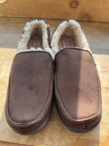 NEW: Slipper Company Brown Loafer Comfy Classic Slippers, UK 9